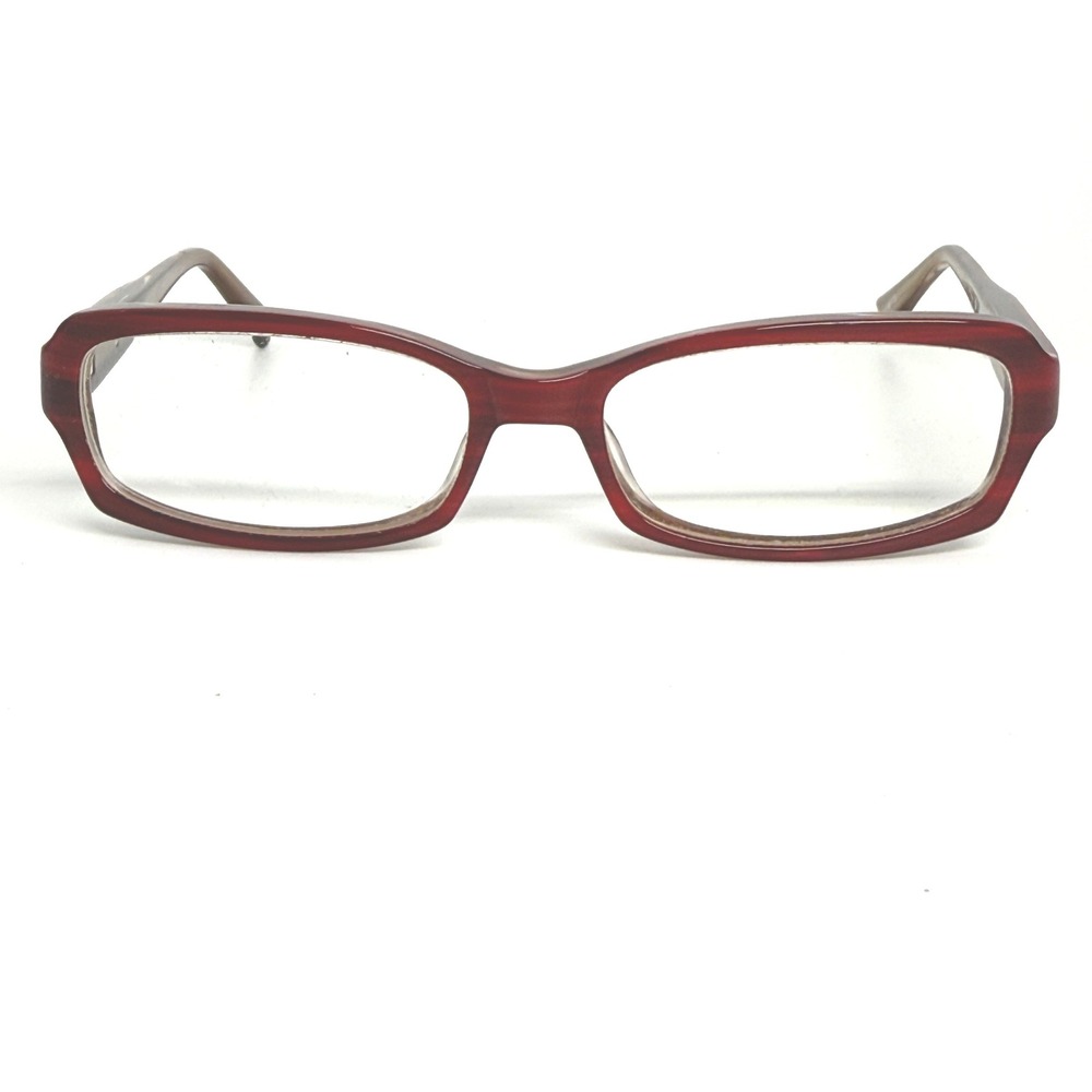 Intrigue H84 517 Womens Eyeglasses Frames Red Tortoise Rectangle 52-16-135 Japan